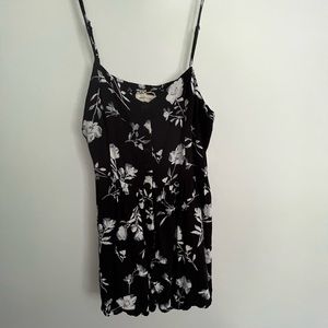 Urban Outfitters black floral romper